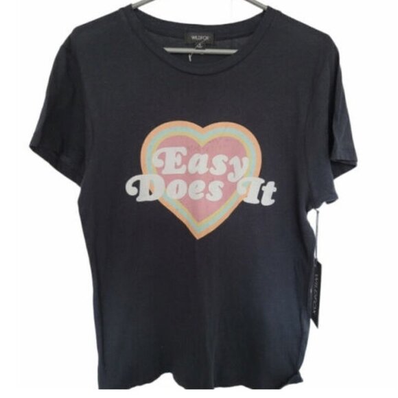 Wildfox Easy Does It Keke Tee T Shirt Heart Small - Picture 5 of 5